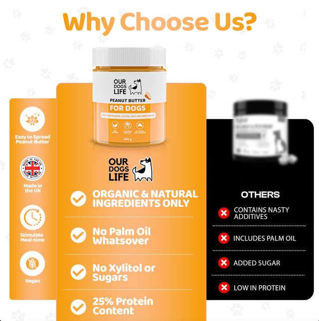 OurDogsLife - Natural Peanut Butter For Dogs | 340g