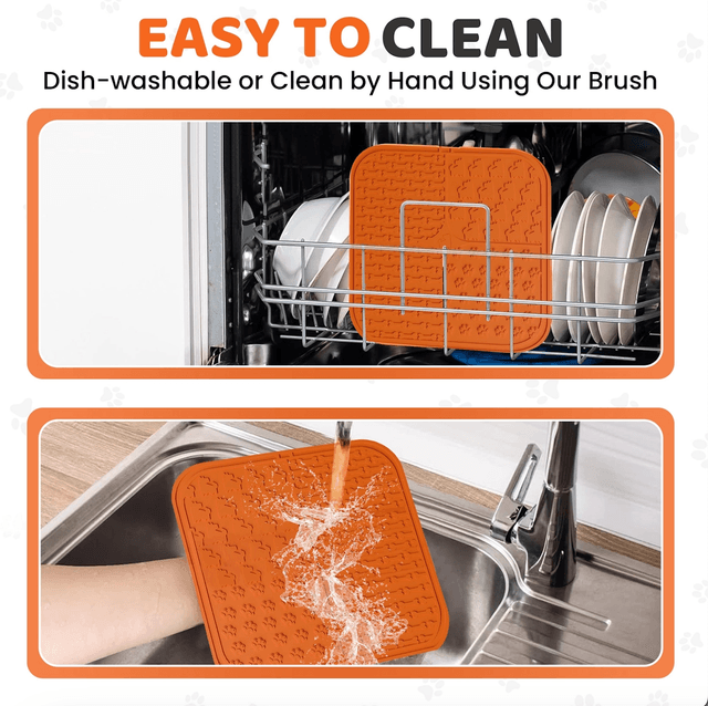 OurDogsLife - Lick Mat For Dogs with Spreader & Brush