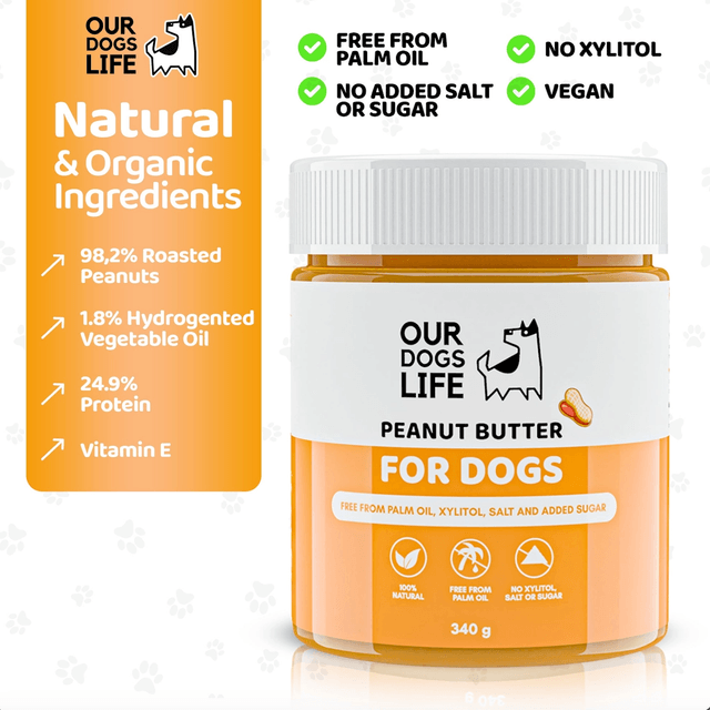 OurDogsLife - Natural Peanut Butter For Dogs | 340g