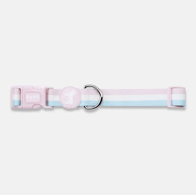 BarcLondon - Candyfloss Stripe Fabric Dog Collar