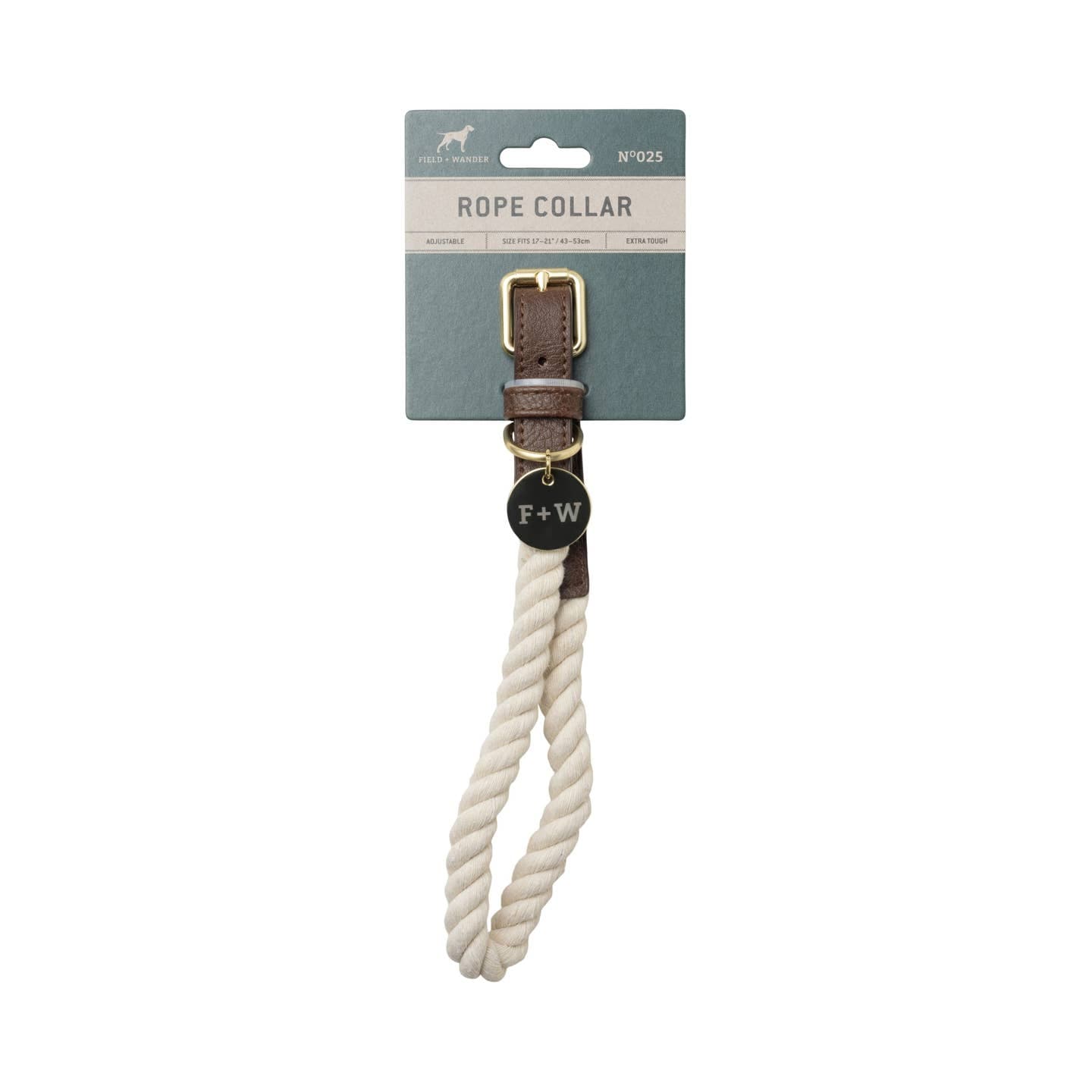 Field & Wander Dog Collar (Large) - Natural